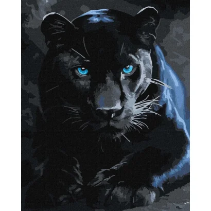 Картина за номерами "Дика пантера" &copy;art_selena_ua KHO6813, 40x50 см 