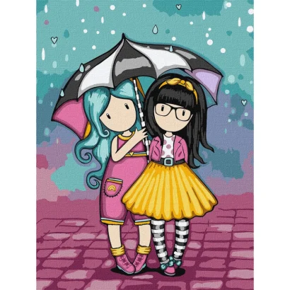 Картина за номерами "Look-Be Kind Santoro Gorjuss Collection" KHO8586, 30х40 см