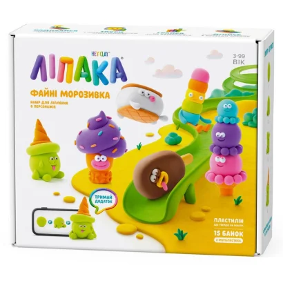 Меганабір пластиліну "Файні морозивка" ЛІПАКА 15029-UA01 самостійно твердіє