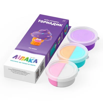 Набір пластиліну "Файні морозивка: Торнадик" ЛІПАКА 30144-UA01 самостійно твердіє