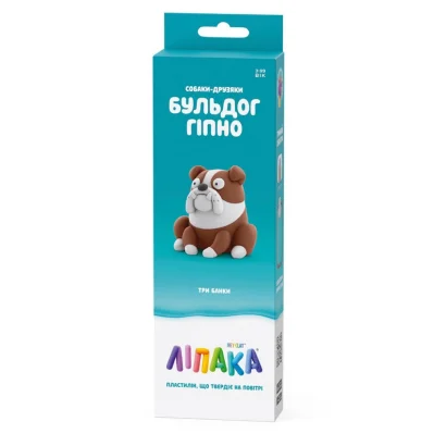 Набір пластиліну "Собаки-Друзі: Бульдог Гіпно" ЛІПАКА 30148-UA01 самостійно твердіє