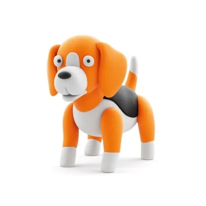 Набір пластиліну "Собаки-Друзі: Бігль Вокі" ЛІПАКА 30152-UA01 самостійно твердіє