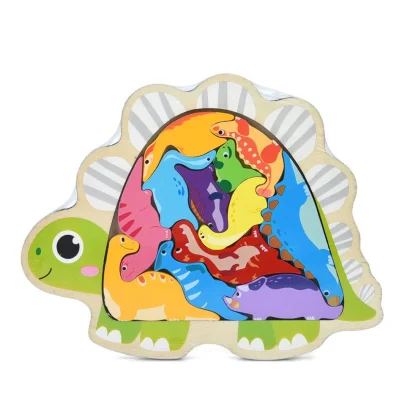 Дитячий дерев'яний пазл-вкладиш "Динозаври" MD 1500-3 