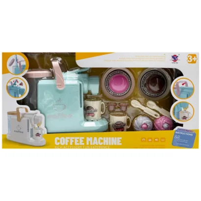 Дитяча побутова техніка "Кофемашина" XS-25097(Turquoise) світлові та звукові ефекти