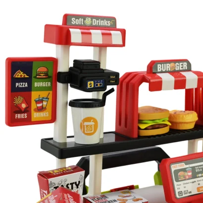 Дитяча іграшкова кухня "Фаст-фуд" 668-159/160(Red) з аксесуарами 