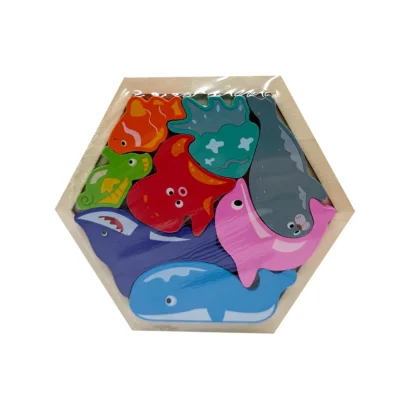 Дитячий дерев&rsquo;яний пазл вкладиш "Морські тваринки" C9441-3