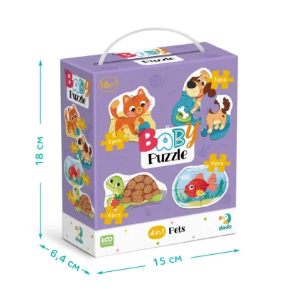 Дитячий пазл 4 в 1 "Baby puzzle. Домашні тварини" 300688 набір 4 в 1