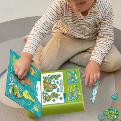 Дитяча магнітна мапа світу тварини 200267, 36 елементів