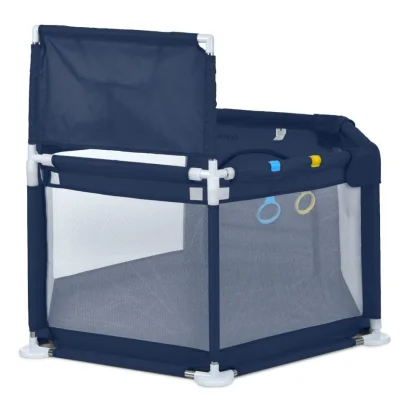 Дитяче ліжко-манеж MR 1340-BL, ширина з ніжками 132 см