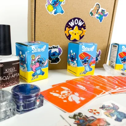 Набір для біо-тату "Wow Box Стіч " wow-box-stich-3 для 3 дітей