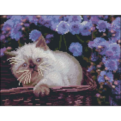 Алмазна мозаїка "Кошеня" ZAV3040-23 без підрамника 30х40 см 