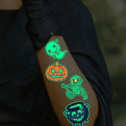 Набір тимчасових тату "Halloween glow №2" kids-tatto-halloween-g2