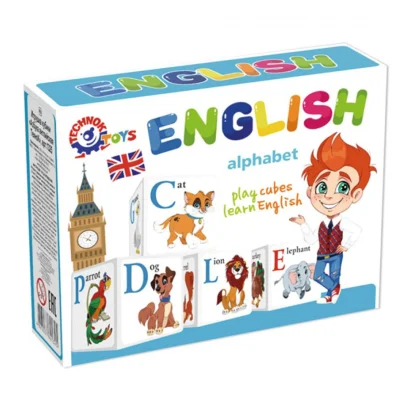 Дитячий розвиваючий набір кубиків "Англійська абетка" 1325TXK 12 кубиків