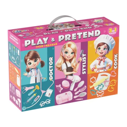 Дитячий ігровий подарунковий набір 3 в 1 "Play&amp;pretend" 2277TXK лікар, стиліст, кухар
