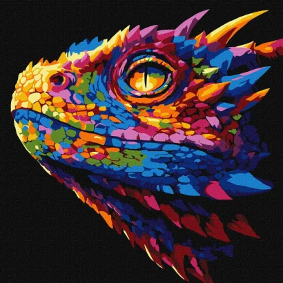 Картина за номерами "Яскравий дракон" KHO5178, 30х30 см