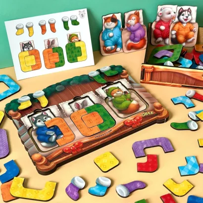 Дерев'яний сортер "Тварини в ліжечку" PSD302 (ПСД302)