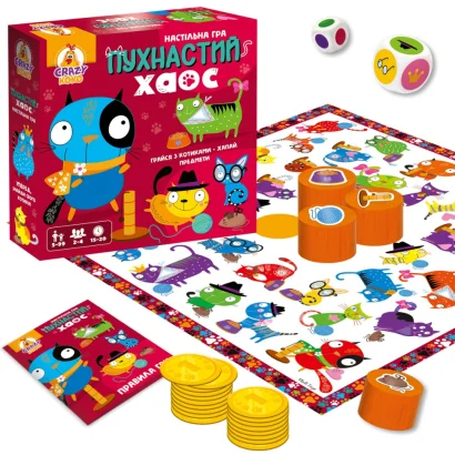 Гра настільна розважальна "Пухнастий хаос" VT8055-32, 2-4 ігрока