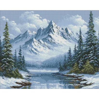 Алмазна мозаїка "Морозне дихання лісу" AMO20012, 40х50 см