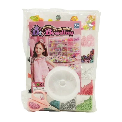 Дитячий набір бісеру для створення прикрас 610-34 ножиці, волосінь у комплекті