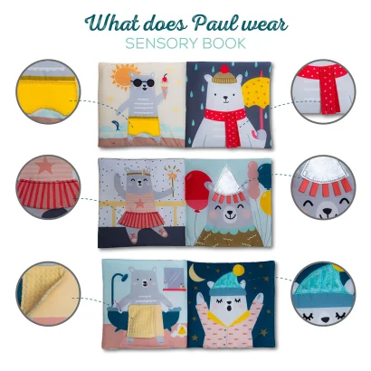 Розвиваюча книжка для візочка колекції &laquo;Полярне сяйво&raquo; - ЩО ВДЯГНЕ ВЕДМЕДИК ПОЛ