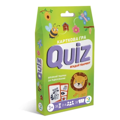 Настільна карткова гра для дітей "Вікторина: Вгадай тварину!" 301244