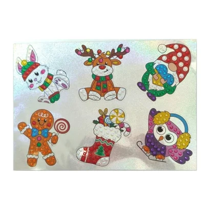 Набір для творчості зі стразами "Happy New Year" 187127, 12 наліпок