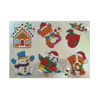 Набір для творчості зі стразами "Happy New Year" 187127, 12 наліпок