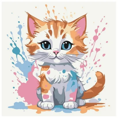 Картина за номерами "Кольоровий пухнастик" &copy;arttem_illustration 15602-AC 30х30 см