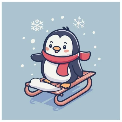 Картина за номерами "Малюк на санчатах" &copy;arttem_illustration 15614-AC 30х30 см