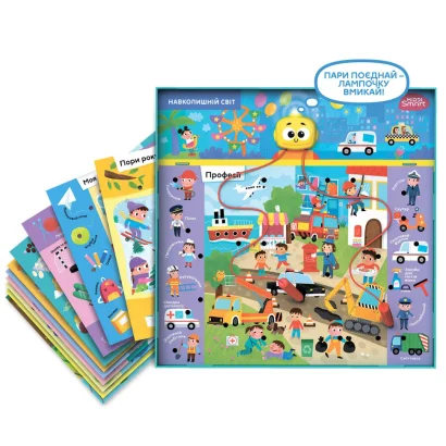 Електронна логічна гра "Вікторина навколишній світ" Kiddi Smart 157-A-0022-UA, зі світлом і звуком