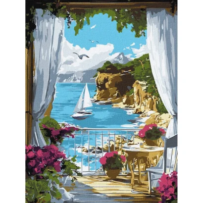 Картина за номерами "Сонячна гавань" &copy;art_selena_ua KHO2798, 30х40 см