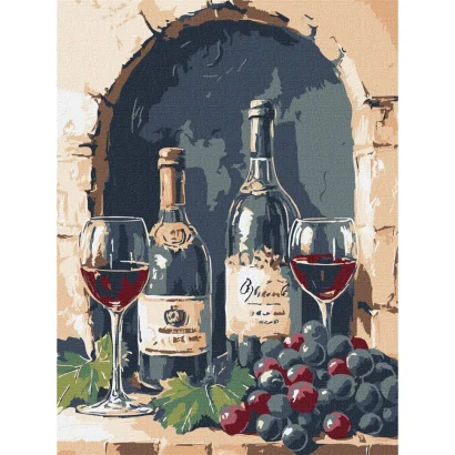 Картина за номерами "Гармонія вина" &copy;art_selena_ua KHO5730, 30х40 см