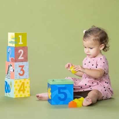 Розвиваючий сортер-пірамідка колекції "Саванна" - КУБИКИ АФРИКА