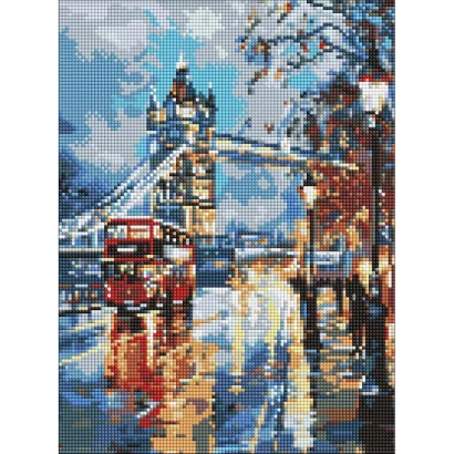 Алмазна мозаїка "Дощовитий мрійний Лондон" &copy;art_selena_ua AMO20085, 30х40 см