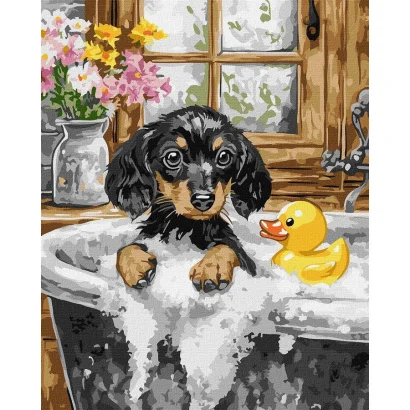 Картина за номерами "День купання" &copy;art_selena_ua KHO6815, 40x50 см