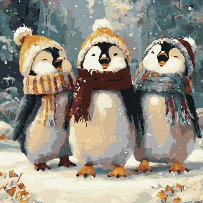 Картина за номерами "Щасливі співи" &copy;art_selena_ua KHO6856, 40х50 см