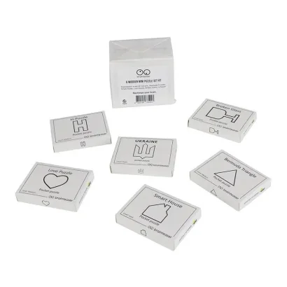 Набір дерев'яних головоломок "Wooden mini puzzle set #2" set2en 6 штук