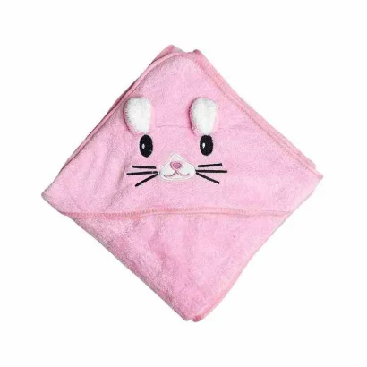 Дитячий рушник з капюшоном MGZ-0640(Pink) розмір 80х80 см
