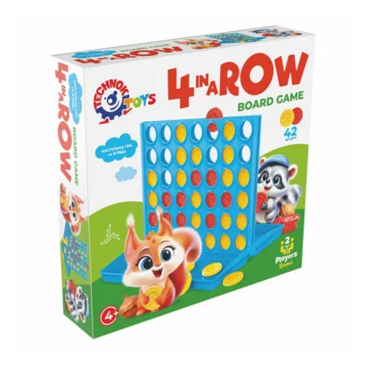 Дитяча настільна гра "Чотири в ряд" 9734TXK 42 фішки, 2 гравці