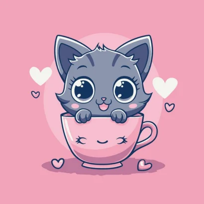 Картина за номерами "Пухнастий чайочок" &copy;arttem_illustration 15654-AC 30х30 см