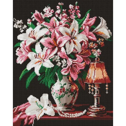 Алмазна мозаїка "Витончені лілії" &copy;sophiia_іllustrations AMO20026, 40х50 см