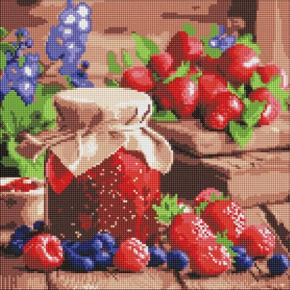 Алмазна мозаїка "Малинове варення" &copy;art_selena_ua AMO8082, 40х40 см