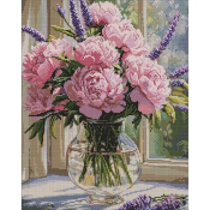 Алмазна мозаїка "Нюдова ніжність у вазі" &copy;art_selena_ua AMO8361, 40х50 см