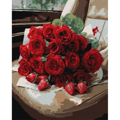 Картина за номерами "Романтичний букет троянд" &copy;art_selena_ua KHO3337, 40х50 см