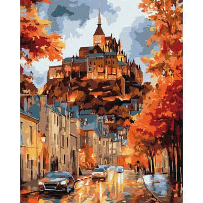 Картина за номерами "Осіннє містечко" &copy;art_selena_ua KHO3665, 40х50 см