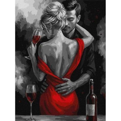 Картина за номерами "Червоне кохання" &copy;art_selena_ua KHO8697, 30х40 см