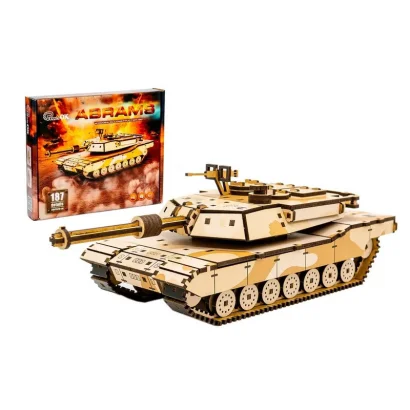 Дерев'яний 3D конструктор "Абрамс" Puz-00939, 187 деталей
