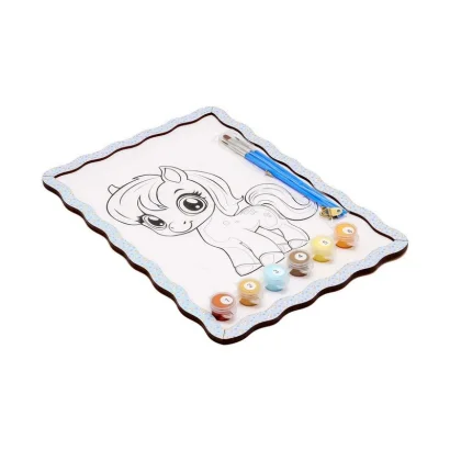 Дитячий набір для розпису по дереву "Поні" Puz-22961 формат А4