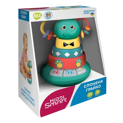 Інтерактивна іграшка, що розвиває, KIDDI SMART &ndash; СЛОНЕНЯ ГРАЙКО (українська, світло)