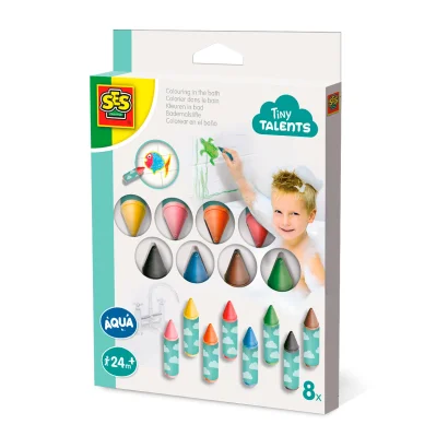 Набір для малювання серії &quot;Tiny Talents&quot; - ВОДНІ ЗАБАВИ (8 воскових олівців для ванної)